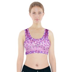 Pink Disintegrate Sports Bra With Pocket by jumpercat