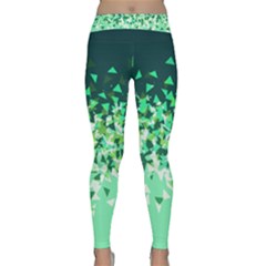 Green Disintegrate Classic Yoga Leggings by jumpercat