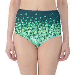 Green Disintegrate High-waist Bikini Bottoms by jumpercat