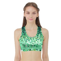 Green Disintegrate Sports Bra With Border by jumpercat