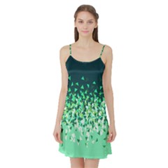 Green Disintegrate Satin Night Slip by jumpercat