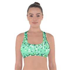 Green Disintegrate Cross Back Sports Bra by jumpercat