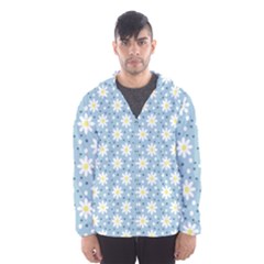 Daisy Dots Light Blue Hooded Wind Breaker (men)