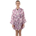 Daisy Dots Pink Long Sleeve Kimono Robe View1