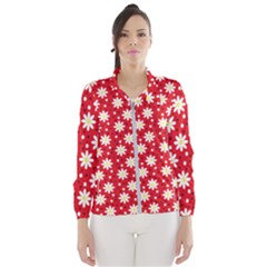 Daisy Dots Red Wind Breaker (women)