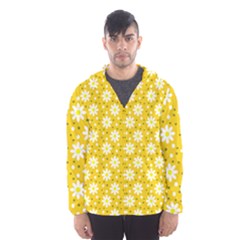 Daisy Dots Yellow Hooded Wind Breaker (men)