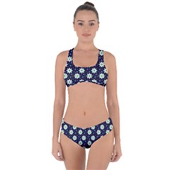 Daisy Dots Navy Blue Criss Cross Bikini Set