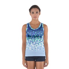 Blue Disintegrate Sport Tank Top  by jumpercat