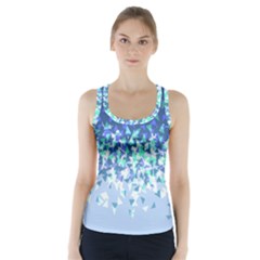 Blue Disintegrate Racer Back Sports Top by jumpercat