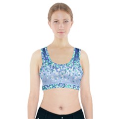 Blue Disintegrate Sports Bra With Pocket by jumpercat