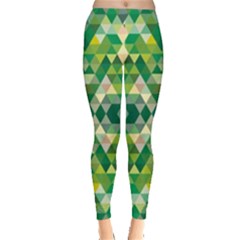 Forest Abstract Geometry Background Leggings 