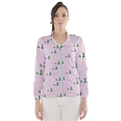 Pink Flowers Pink Big Wind Breaker (women)