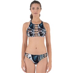 Abstract Flow River Black Perfectly Cut Out Bikini Set by Nexatart