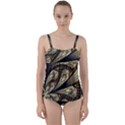 Fractal Abstract Pattern Spiritual Twist Front Tankini Set View1