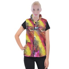 Background Art Abstract Watercolor Women s Button Up Puffer Vest by Nexatart
