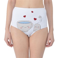 Cute Tea High-waist Bikini Bottoms by Valentinaart