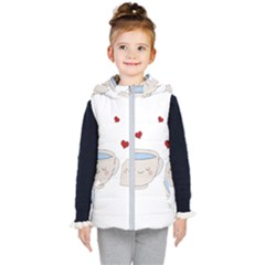 Cute Tea Kid s Puffer Vest by Valentinaart