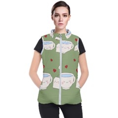 Cute Tea Women s Puffer Vest by Valentinaart