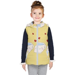 Cute Tea Kid s Puffer Vest by Valentinaart
