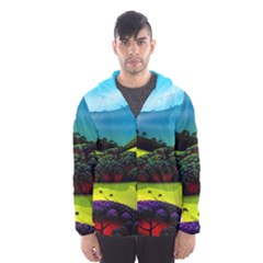 Morning Mist Hooded Wind Breaker (men) by ValleyDreams