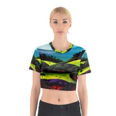 Morning Mist Cotton Crop Top by ValleyDreams