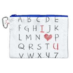 Love Alphabet Canvas Cosmetic Bag (xl)