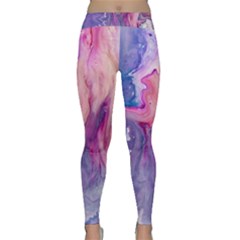 Marbled,ultraviolet,violet,purple,pink,blue,white,stone,marble,modern,trendy,beautiful Classic Yoga Leggings