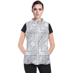Silver Grid Pattern Women s Puffer Vest by dflcprints