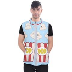 Cute Kawaii Popcorn Men s Puffer Vest by Valentinaart