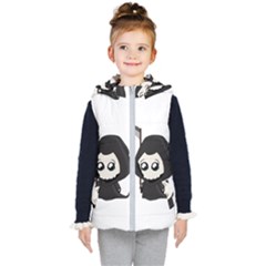 Cute Grim Reaper Kid s Puffer Vest by Valentinaart