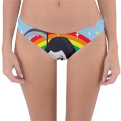 Cute Grim Reaper Reversible Hipster Bikini Bottoms by Valentinaart