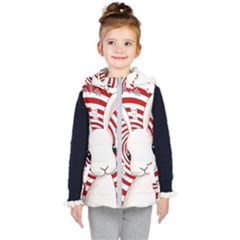 White Rabbit In Wonderland Kid s Puffer Vest by Valentinaart