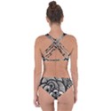 Background Abstract Beige Black Criss Cross Bikini Set View2