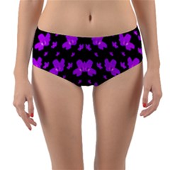 Pretty Flowers Reversible Mid-waist Bikini Bottoms by pepitasart