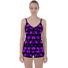 Pretty Flowers Tie Front Two Piece Tankini by pepitasart