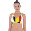 Belgium Flag Country Brussels Cross String Back Sports Bra View1