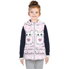 Cute Mouse - Valentines Day Kid s Puffer Vest by Valentinaart