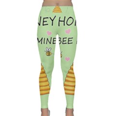 Bee Mine Valentines Day Classic Yoga Leggings by Valentinaart