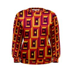 3 D Squares Abstract Background Women s Sweatshirt