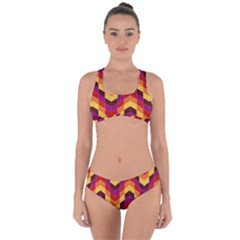 Geometric Pattern Triangle Criss Cross Bikini Set
