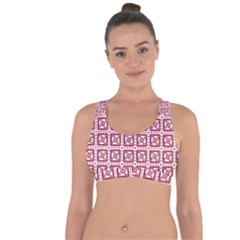 Background Abstract Square Cross String Back Sports Bra