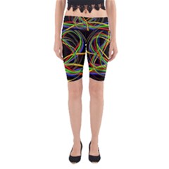 Ball Abstract Pattern Lines Yoga Cropped Leggings by Nexatart