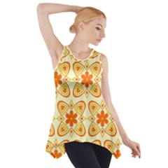 Background Floral Forms Flower Side Drop Tank Tunic by Nexatart