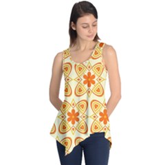 Background Floral Forms Flower Sleeveless Tunic by Nexatart