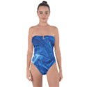 Abstract Pattern Texture Art Tie Back One Piece Swimsuit View1