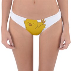 Go Vegan - Cute Chick  Reversible Hipster Bikini Bottoms by Valentinaart