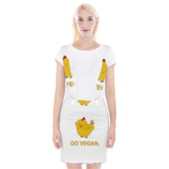 Go Vegan - Cute Chick  Braces Suspender Skirt by Valentinaart