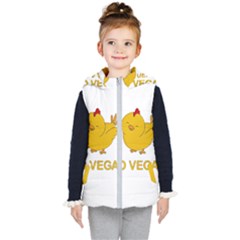 Go Vegan - Cute Chick  Kid s Puffer Vest by Valentinaart