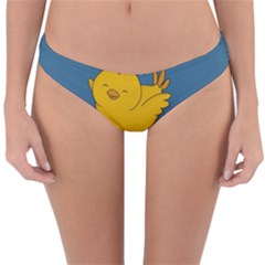 Go Vegan - Cute Chick  Reversible Hipster Bikini Bottoms by Valentinaart