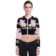 Friends Not Food - Cute Pig And Chicken Bomber Jacket by Valentinaart